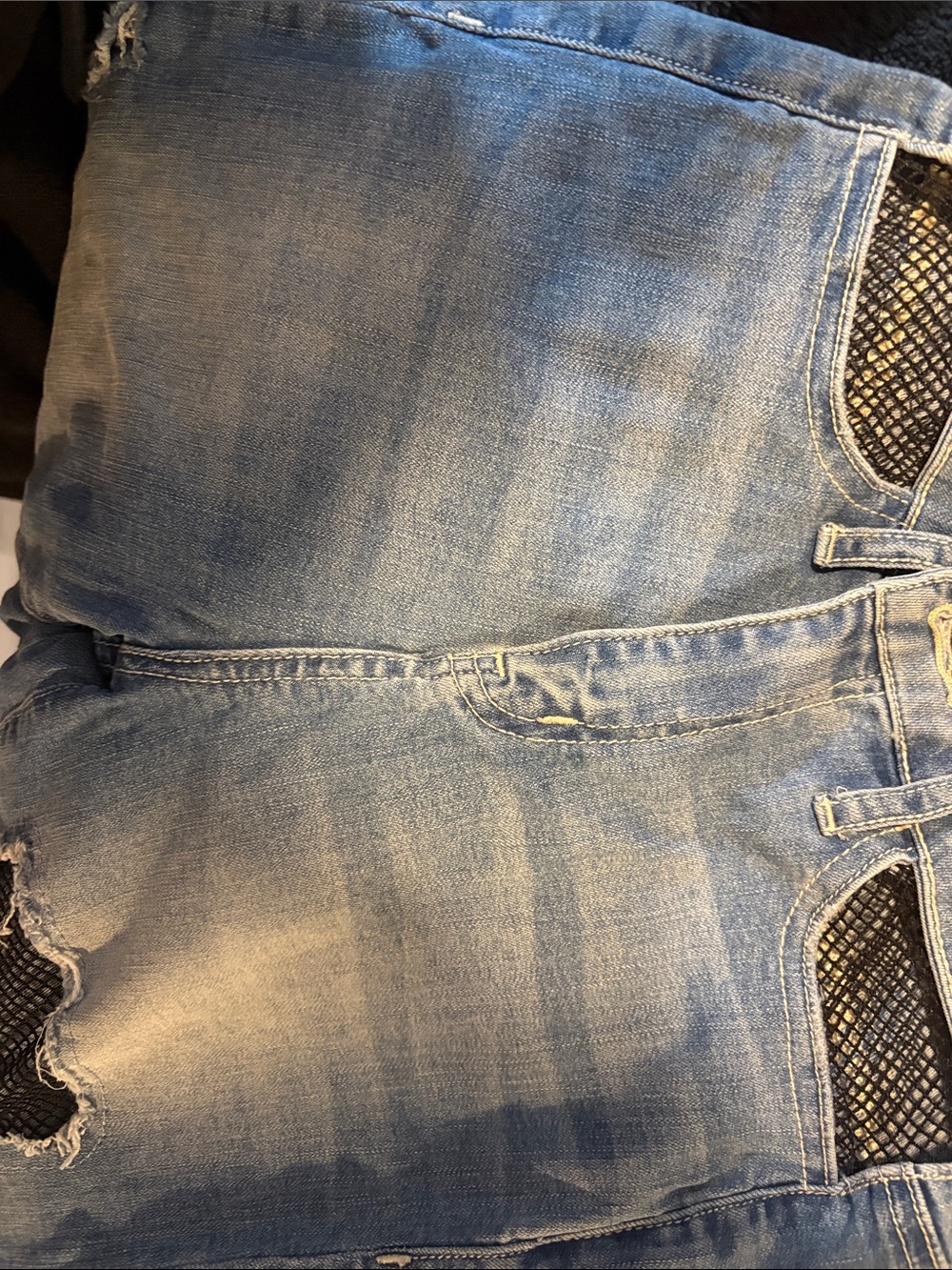 Guess Light Blue Fishnet Skinny Jeans